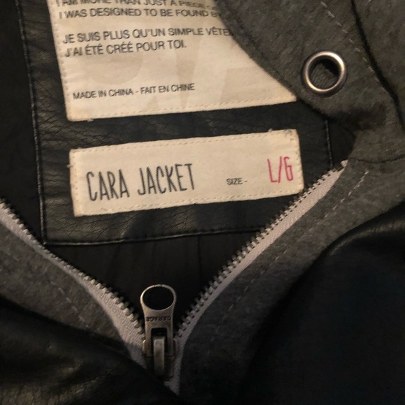 GARAGE LEATHER JACKET WITH HOODIE - Picture 2 of 2